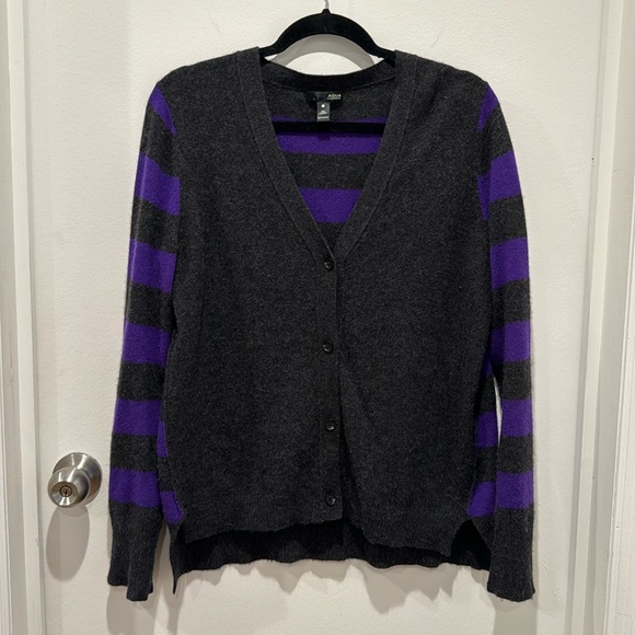 AQUA 100% cashmere cardigan size L - Picture 1 of 4